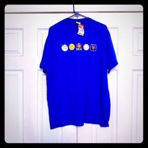 Mets Emoji T-shirt Blue XL New York Mets